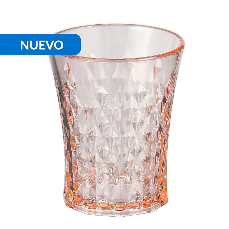 JUST HOME COLLECTION - Juego 4 vasos + Jarra de Plástico 1.4 l Sin diseño Durazno
