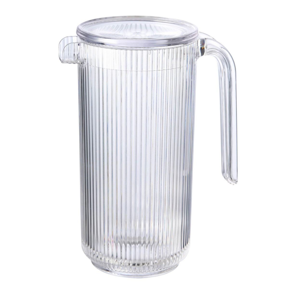 JUST HOME COLLECTION - Jarra de Plástico 1700 ml Rayas Transparente
