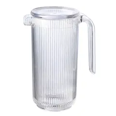 JUST HOME COLLECTION - Jarra de Plástico 1700 ml Rayas Transparente