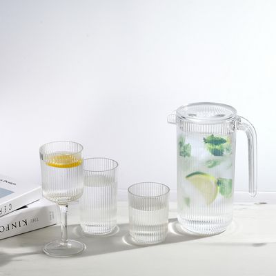 Imagen 2 del producto Jarra de Plástico 1700 ml Rayas Transparente