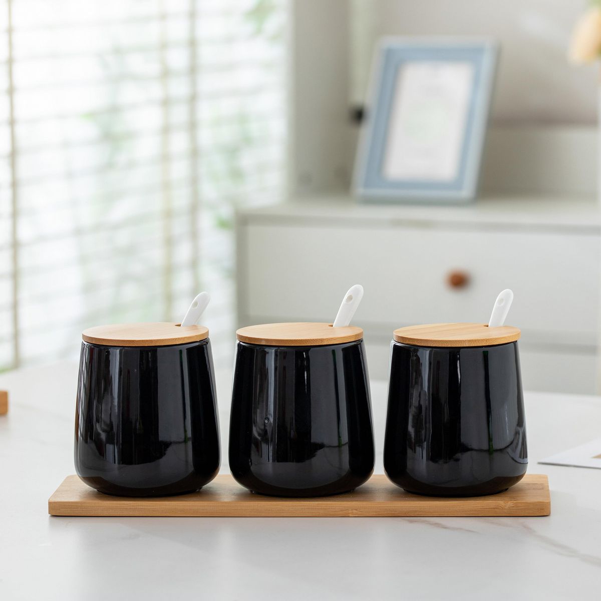 JUST HOME COLLECTION - Set 3 Frascos Cerámica 280 ml