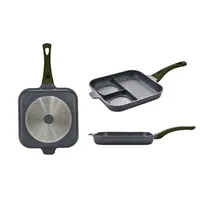 Sartén Antiadherente 3 Divisiones 26 cm Aluminio Gris/Mármol