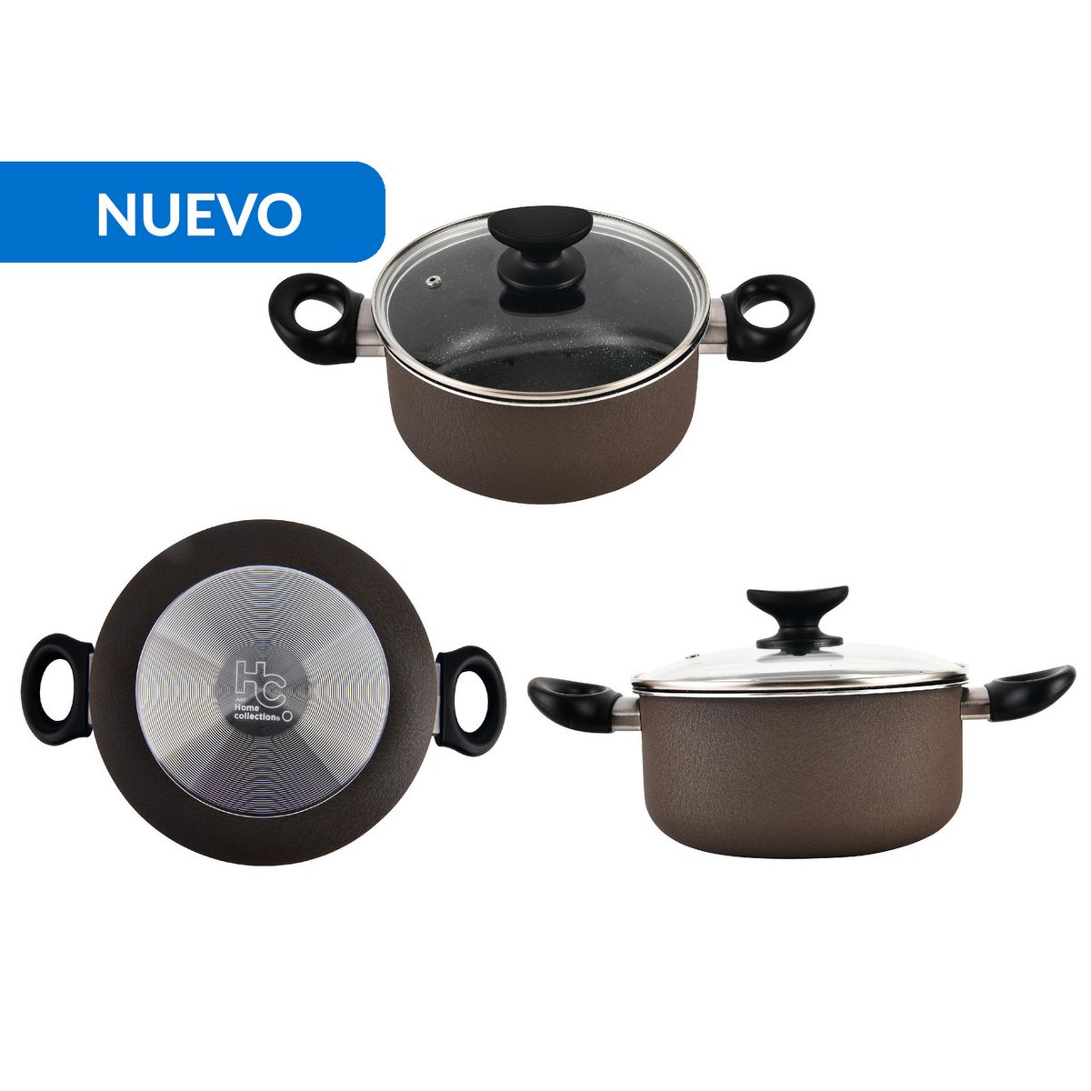 JUST HOME COLLECTION - Olla Antiadherente de Aluminio 20 cm 2.8 l Colores Surtidos