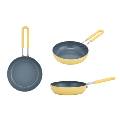 Imagen 2 del producto Sartén Antiadherente 14 cm + Espátula 14 cm Colores Surtidos Rosa/celeste/amarillo