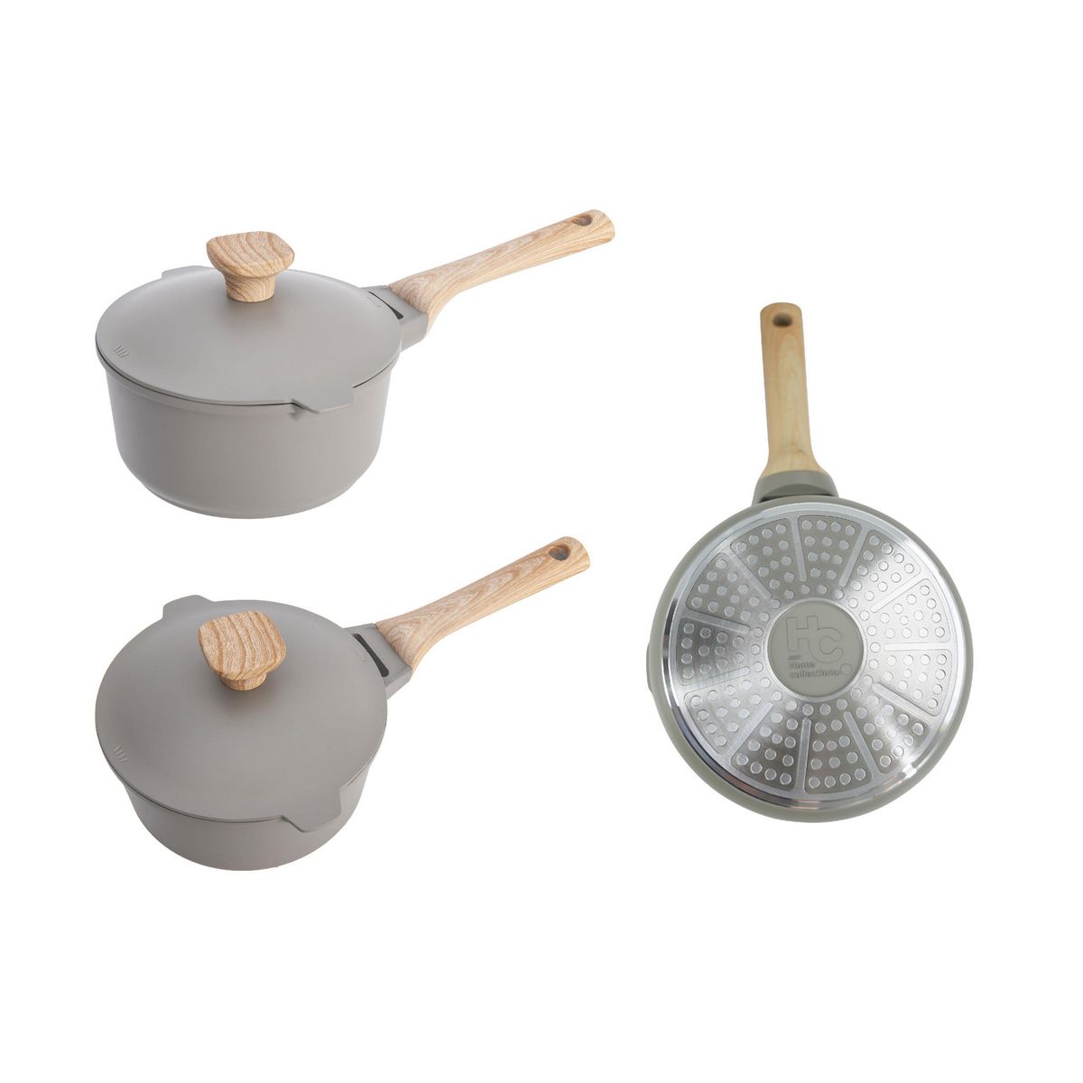 JUST HOME COLLECTION - Perol de Aluminio 18 cm 1.8 l Gris WHJO-18SPLC