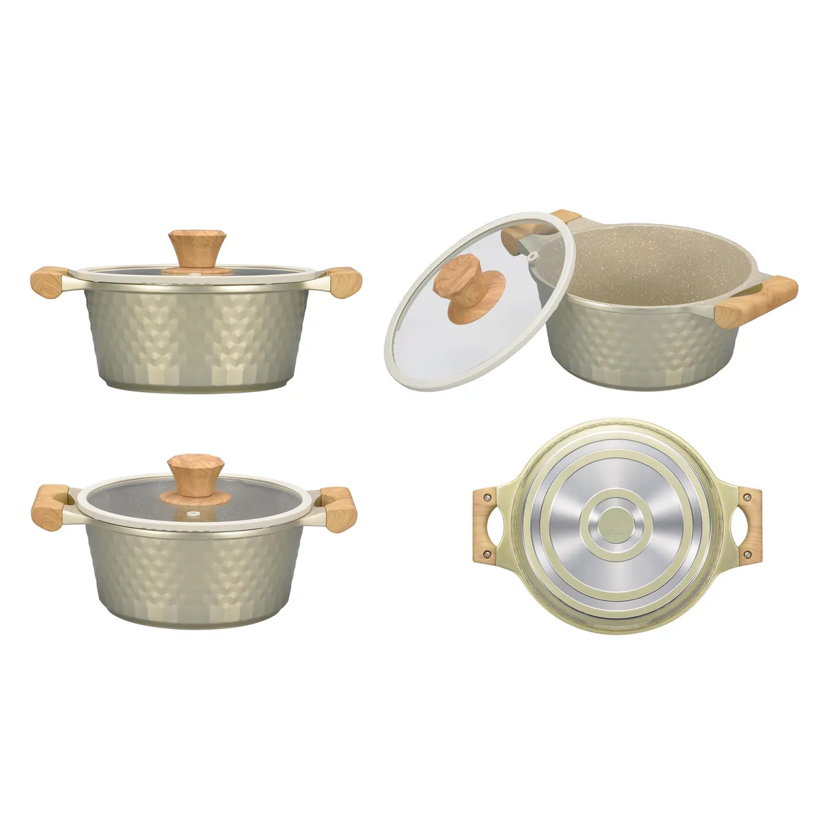 JUST HOME COLLECTION - Olla de Aluminio 24 cm 3970 ml Verde Diamond