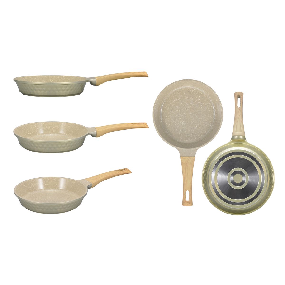 JUST HOME COLLECTION - Sartén 24 cm Cerámica Beige/Taupe