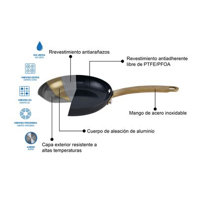 Imagen 2 del producto Sartén 28 cm Aluminio Negro