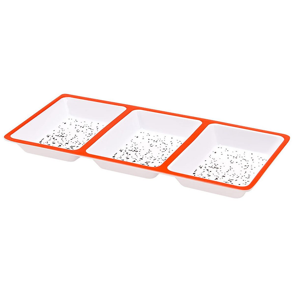 CASA BONITA - Fuente 3 Divisiones Melamina Rectangular 33.5x15.9 cm Multicolor