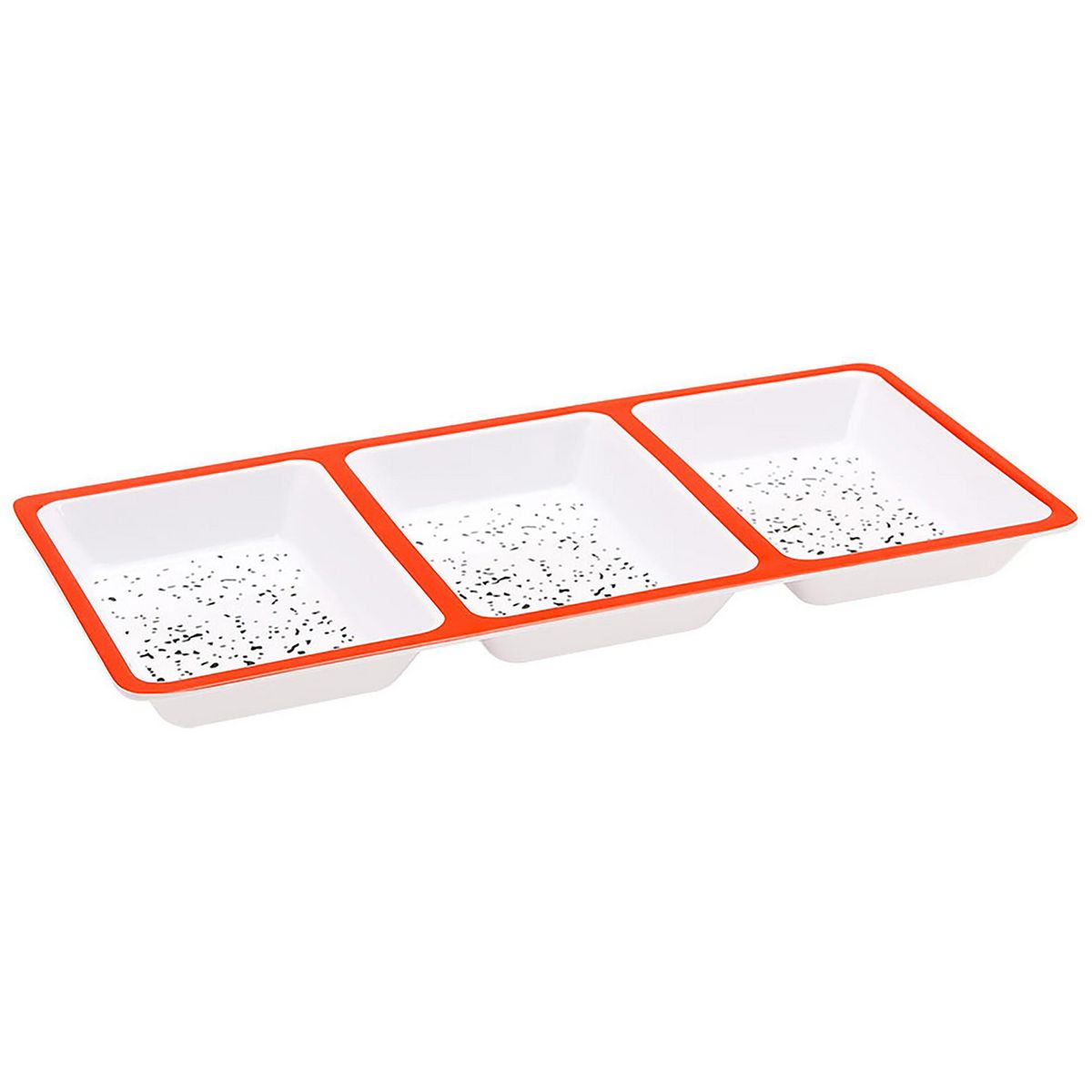 CASA BONITA - Fuente 3 Divisiones Melamina Rectangular 33.5x15.9 cm Multicolor