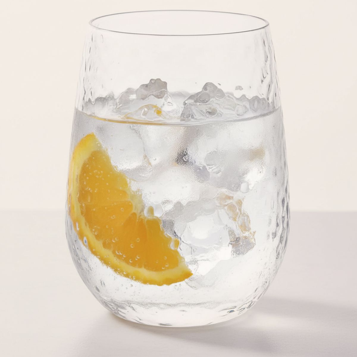 JUST HOME COLLECTION - Set 4 Vasos Vidrio 470 ml Martillado