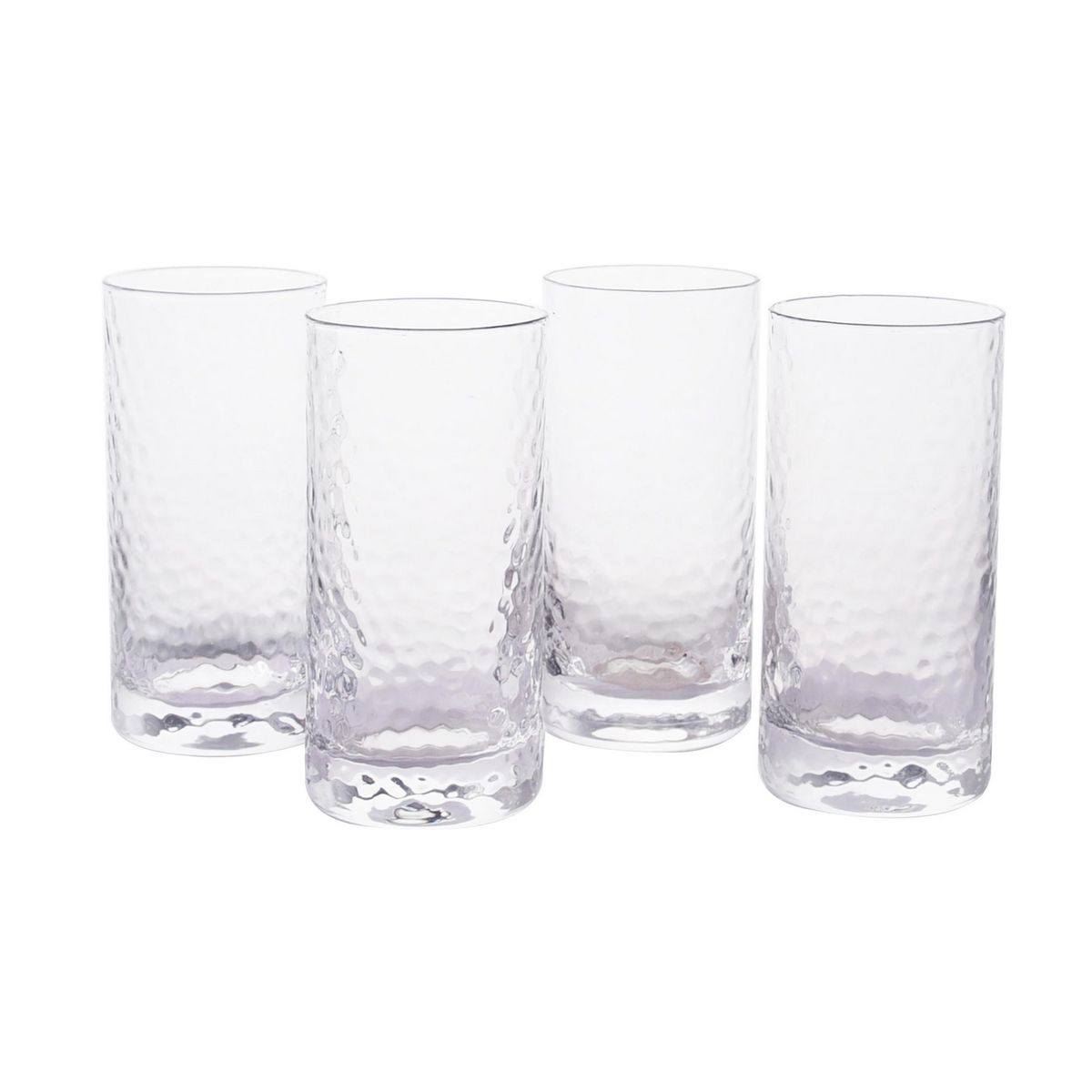 JUST HOME COLLECTION - Set 4 Vasos Alto de Vidrio 315 ml 