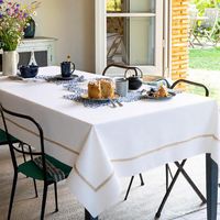 Mantel Rectangular 180x240 cm Algodón Blanco