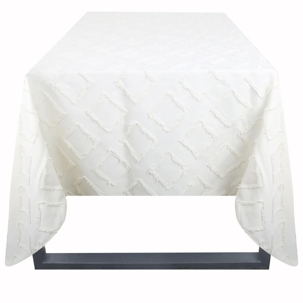 JUST HOME COLLECTION - Mantel Cuadrada 180x180 cm Jacquard Blanco