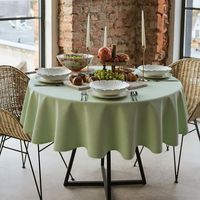 Mantel Redonda 180x180 cm Liso Verde