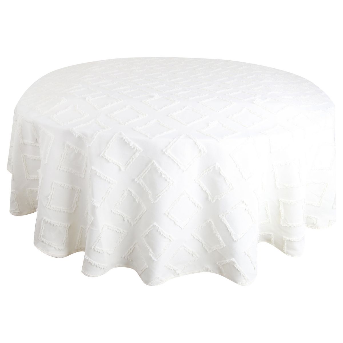 Mantel Redonda 180x180 cm Jacquard Blanco, marca JUST HOME COLLECTION - Foto Principal