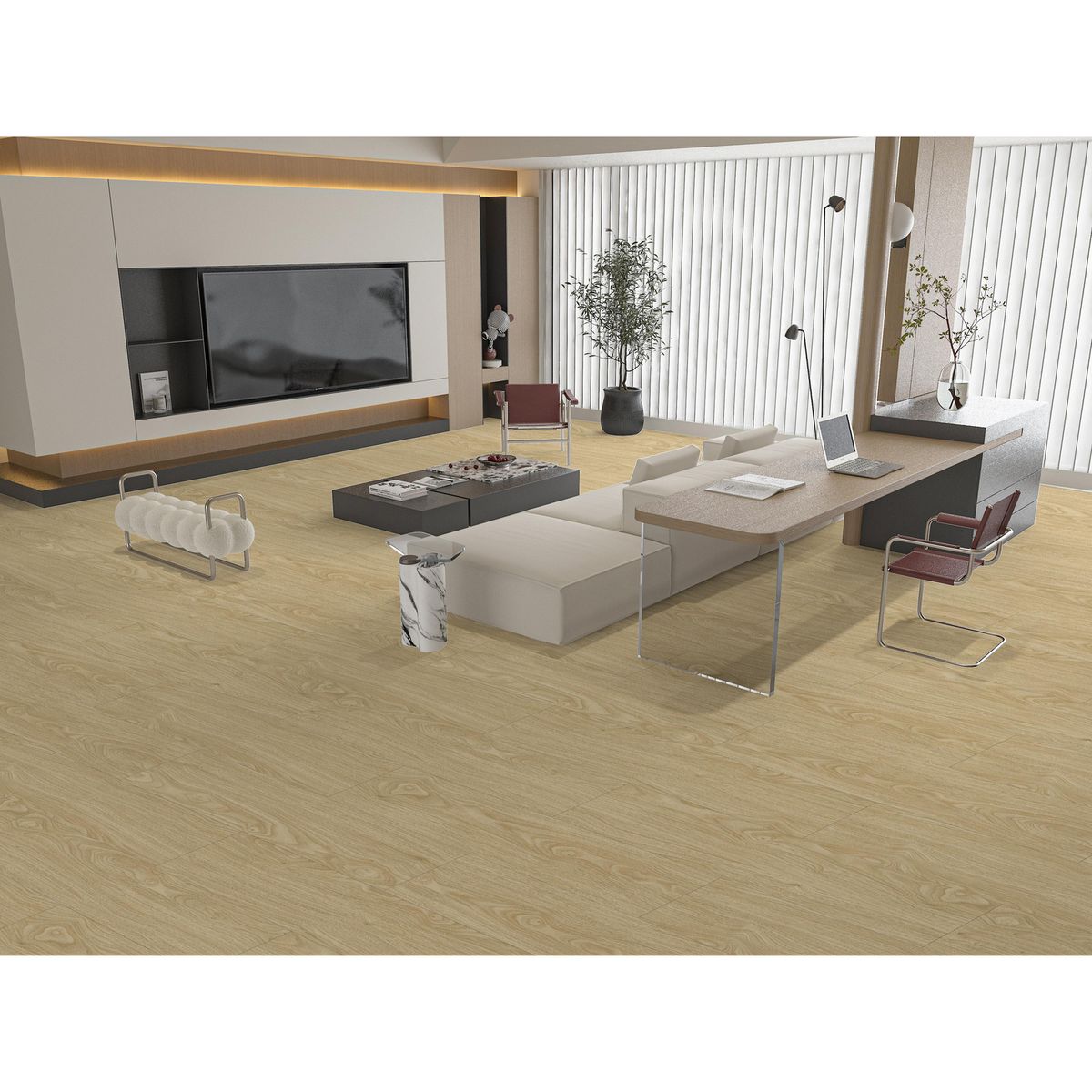 HOLZTEK - Piso Vinílico Autoadhesivo 1.5 mm 15x91 cm Natura Café 4.18 m2