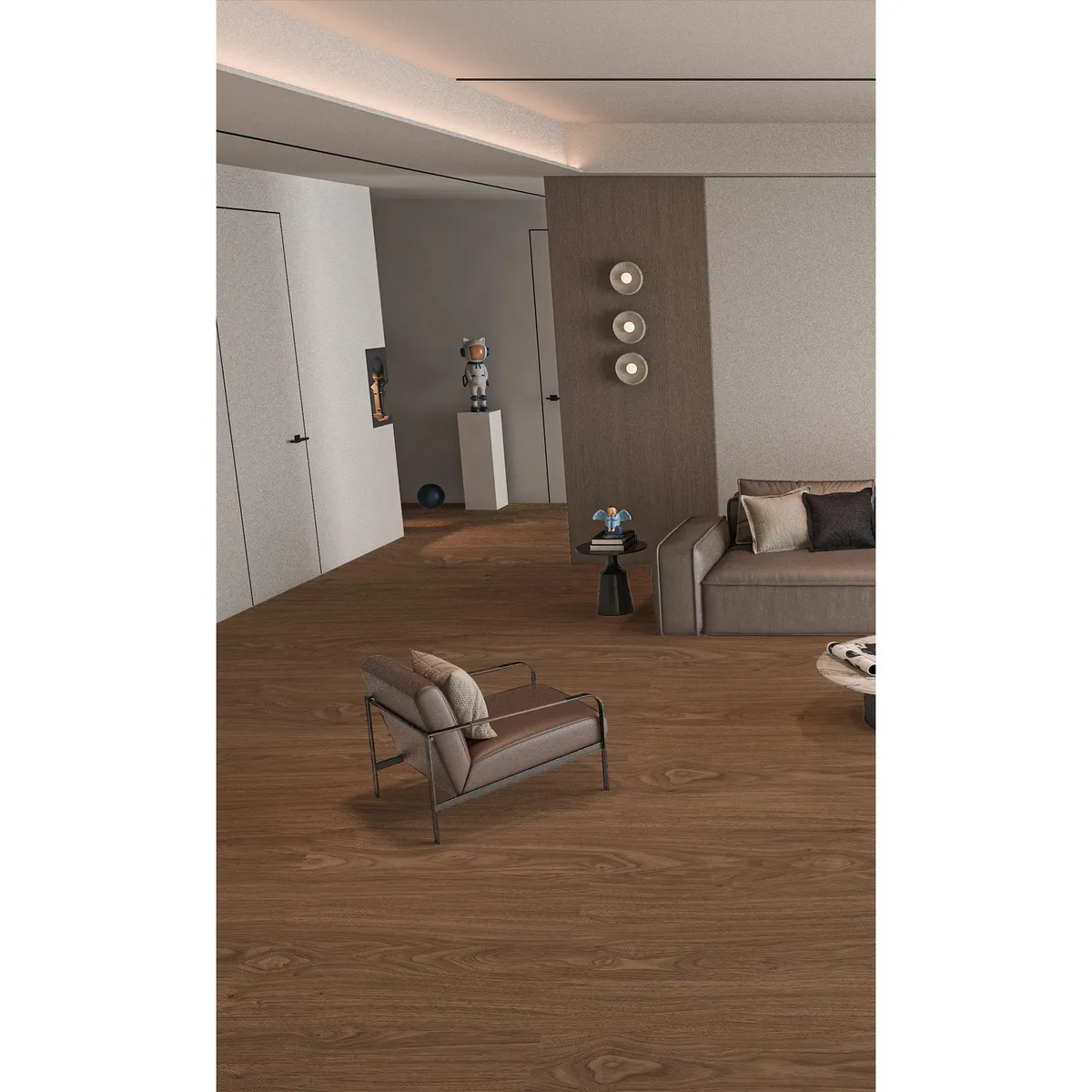 HOLZTEK - Piso Vinílico Autoadhesivo 1.5 mm 15x91 cm Darko Café 4.18 m2