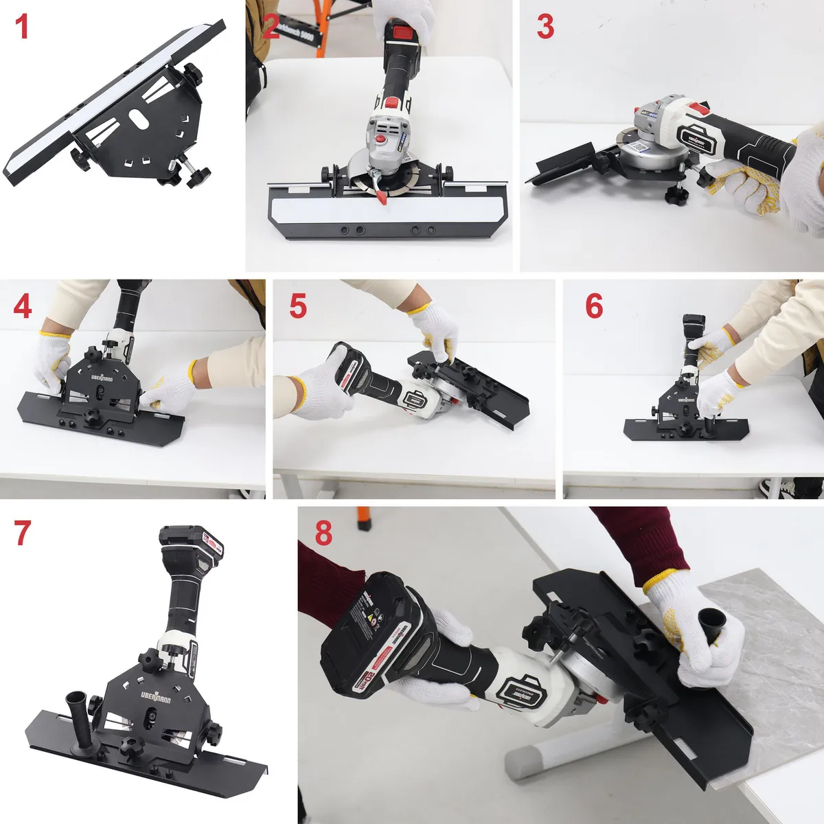 UBERMANN - Soporte Esmeril Para Corte Angular 45