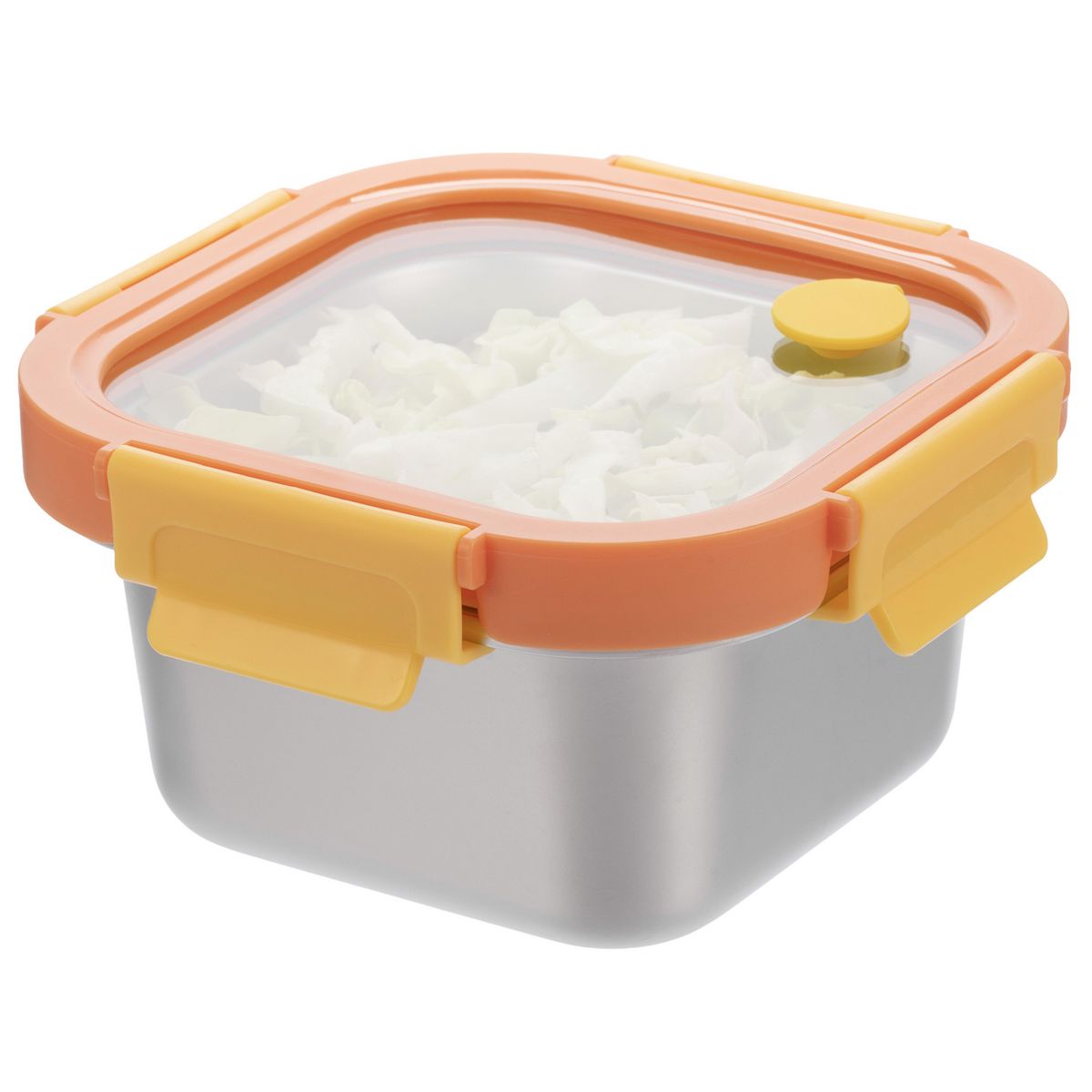 JUST HOME COLLECTION - Contenedor acero inoxidable 600 ml naranjo