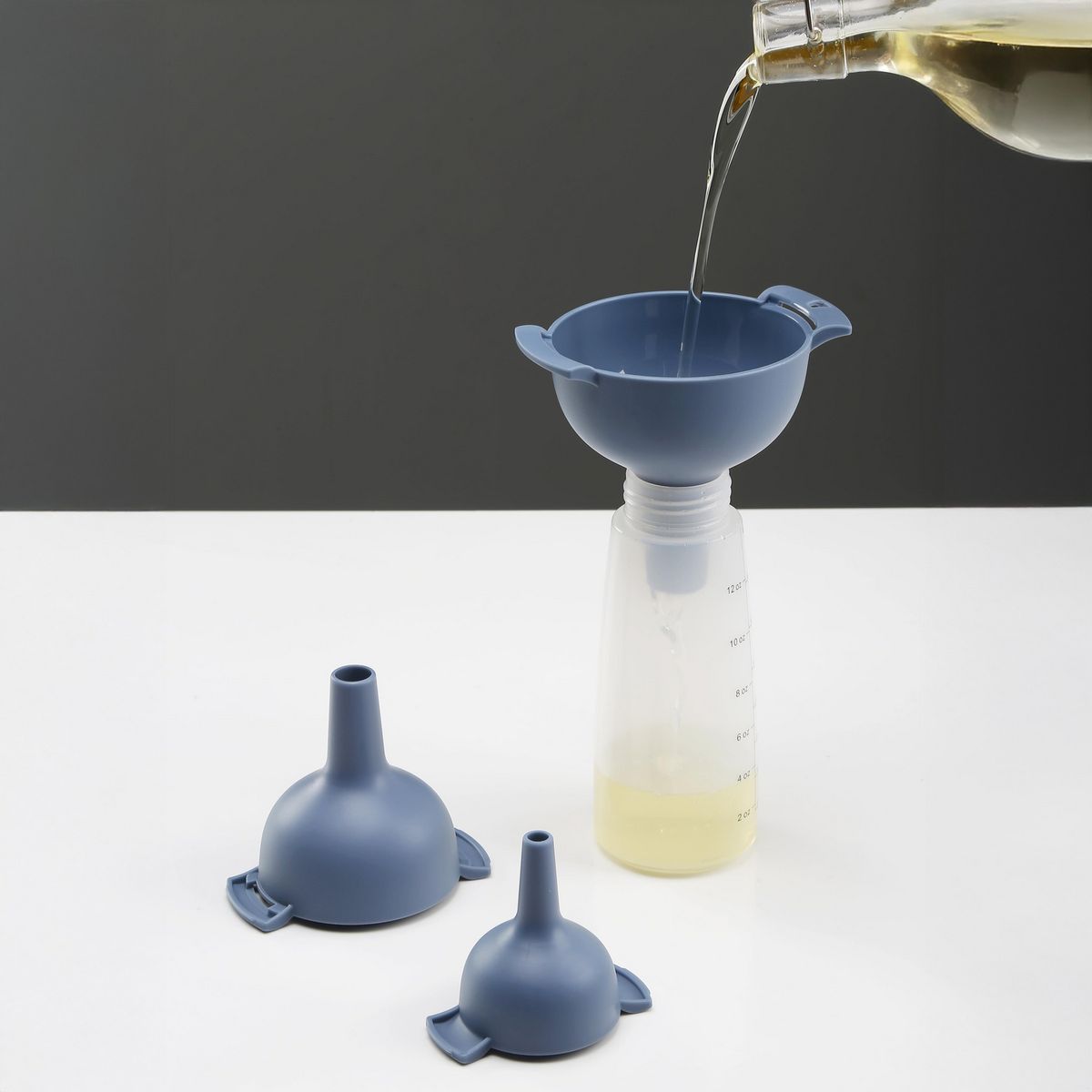 JUST HOME COLLECTION - Set 3 Embudos Plástico Azul