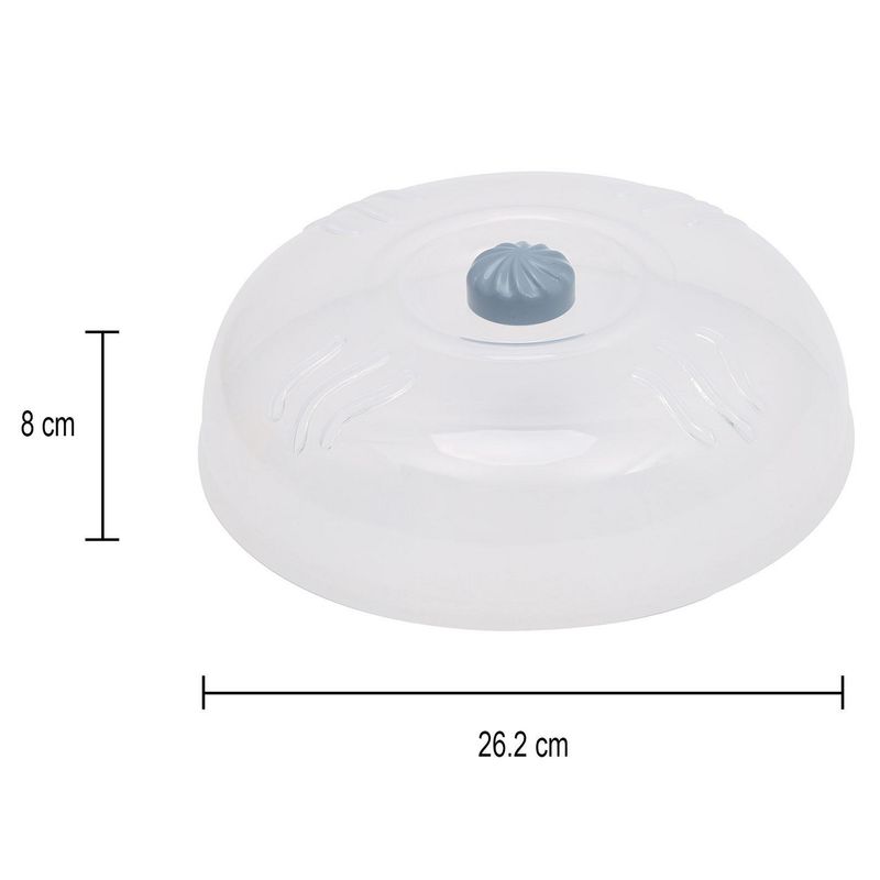 JUST HOME COLLECTION - Tapa para Microondas 26.2x8x26.2 cm Transparente