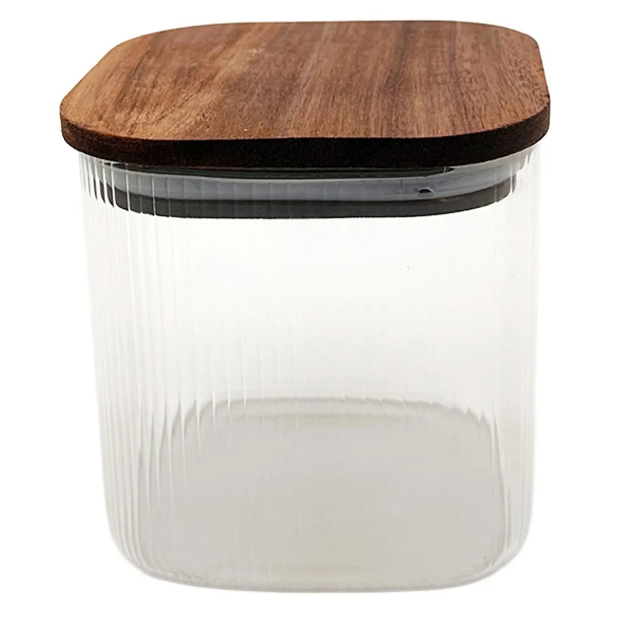 JUST HOME COLLECTION - Frasco Tapa Madera Vidrio 700 ml