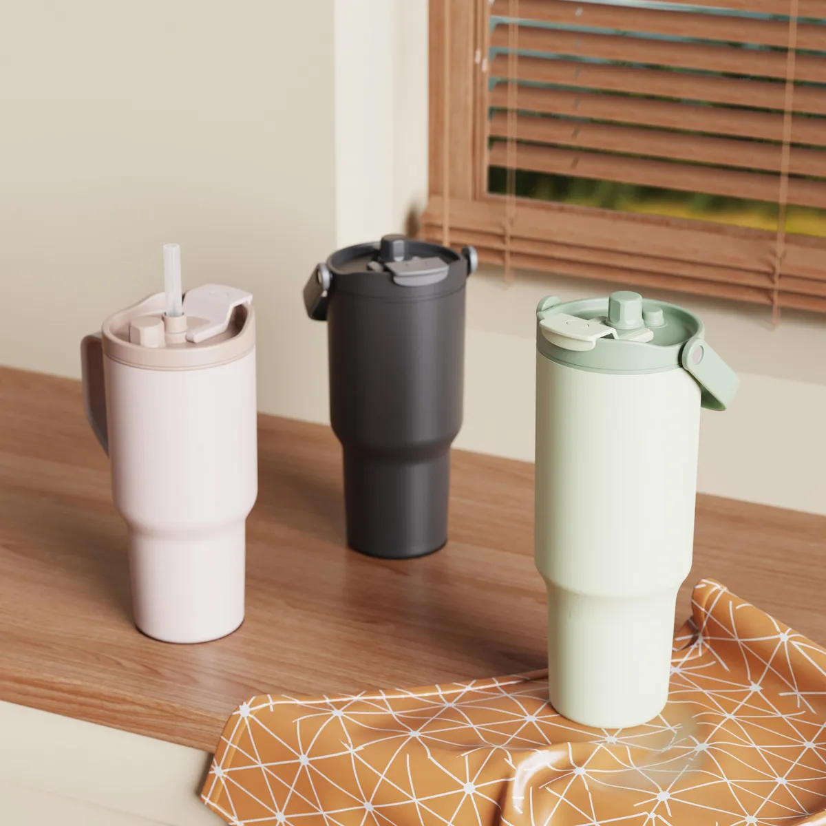 JUST HOME COLLECTION - Vaso Térmico Tapa Giratoria 1000 l Acero Inoxidable Colores Surtidos