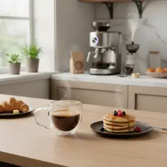 JUST HOME COLLECTION - Taza Doble Pared 150 ml Vidrio Transparente