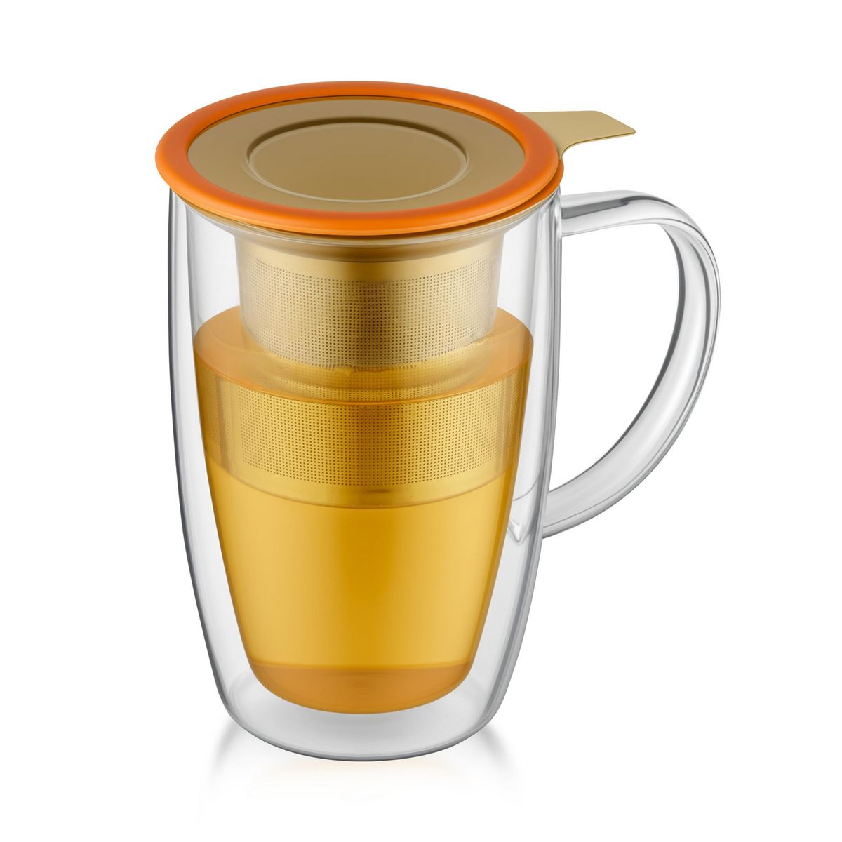 JUST HOME COLLECTION - Mug Doble Pared Infusión 400 ml Vidrio Transparente