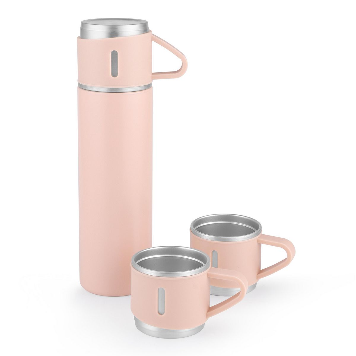 JUST HOME COLLECTION - Set Termo Botella/2 Tazas 500 ml Rosado