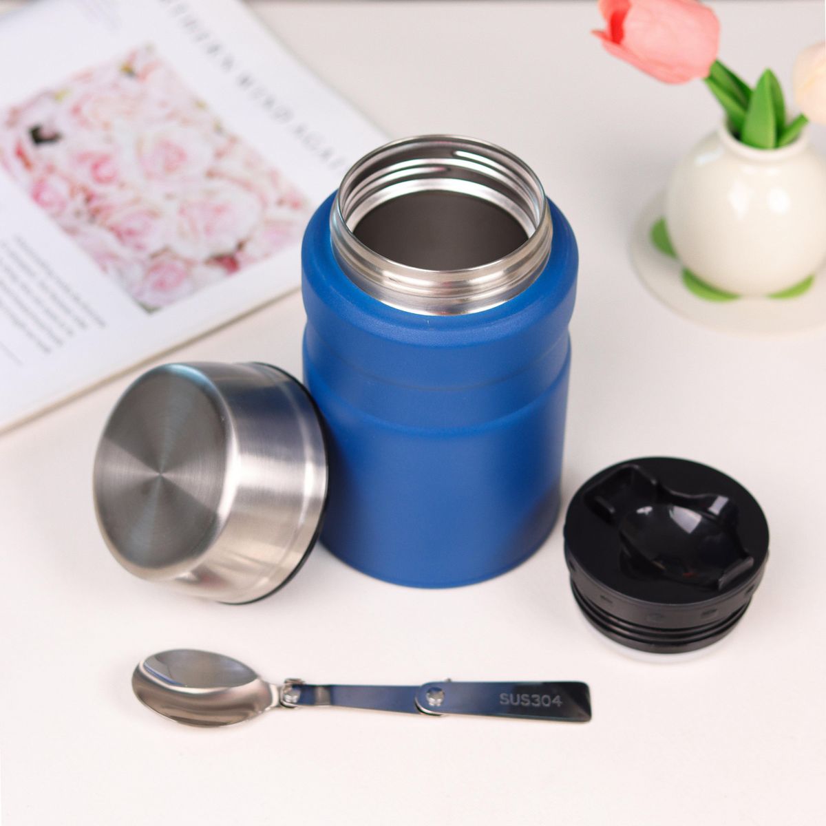 JUST HOME COLLECTION - Termo de Comida Acero Inoxidable 500 ml