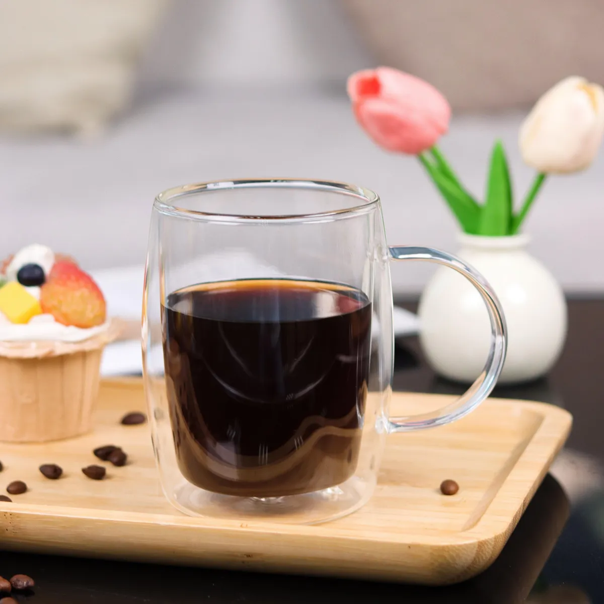 JUST HOME COLLECTION - Taza Doble Pared 350 ml Vidrio