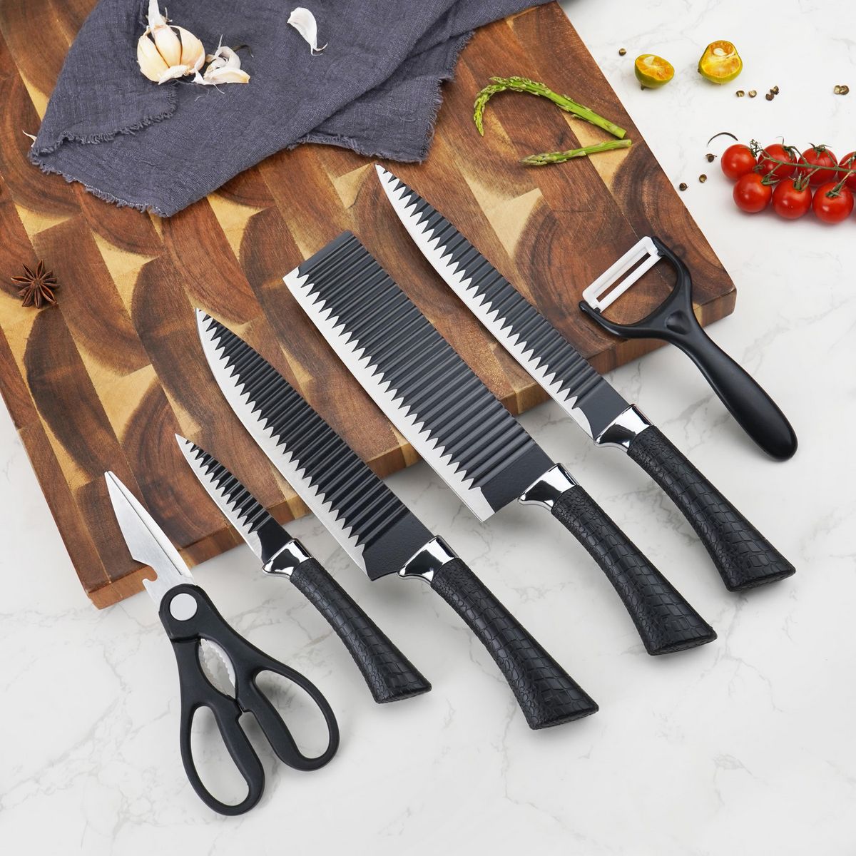 JUST HOME COLLECTION - Juego de Cuchillo Acero inoxidable