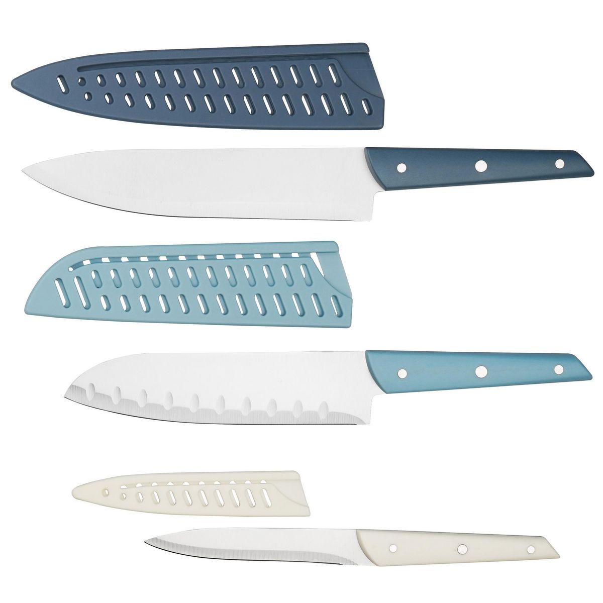 JUST HOME COLLECTION - Set 3 Cuchillos Multiuso Acero Inoxidable