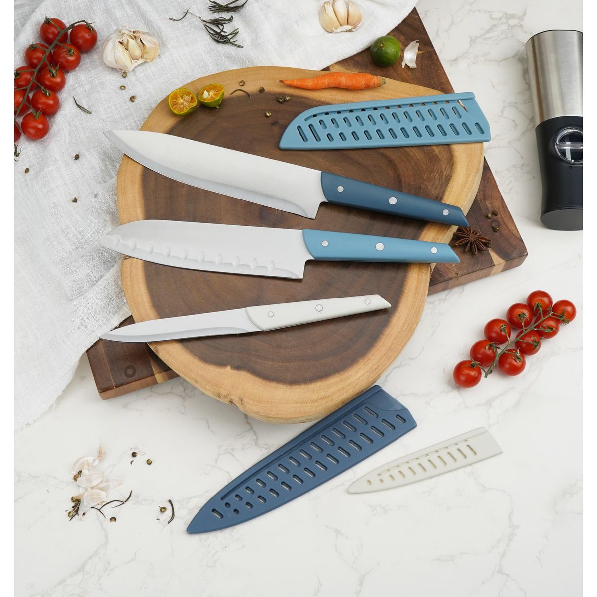 JUST HOME COLLECTION - Set 3 Cuchillos Multiuso Acero Inoxidable