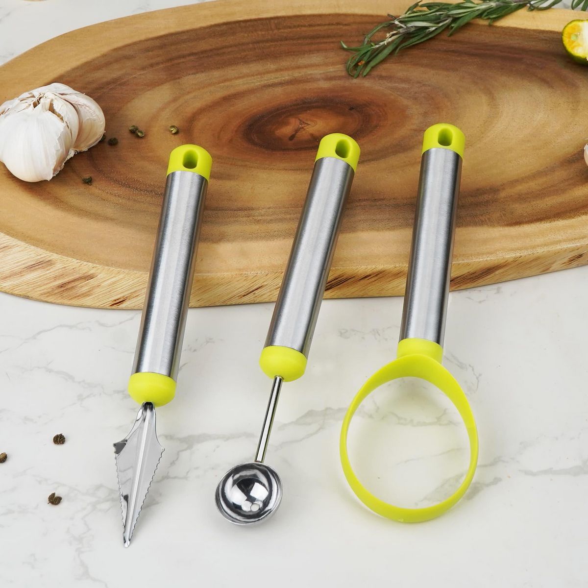 JUST HOME COLLECTION - Cortador de Cocina para Fruta 8 Piezas