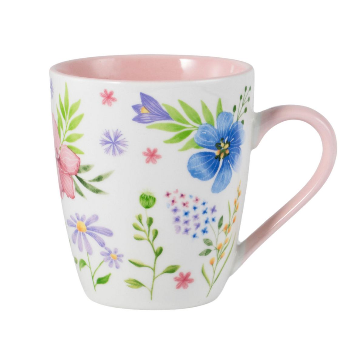 JUST HOME COLLECTION - Mug 350 ml Porcelana Flores Rosado