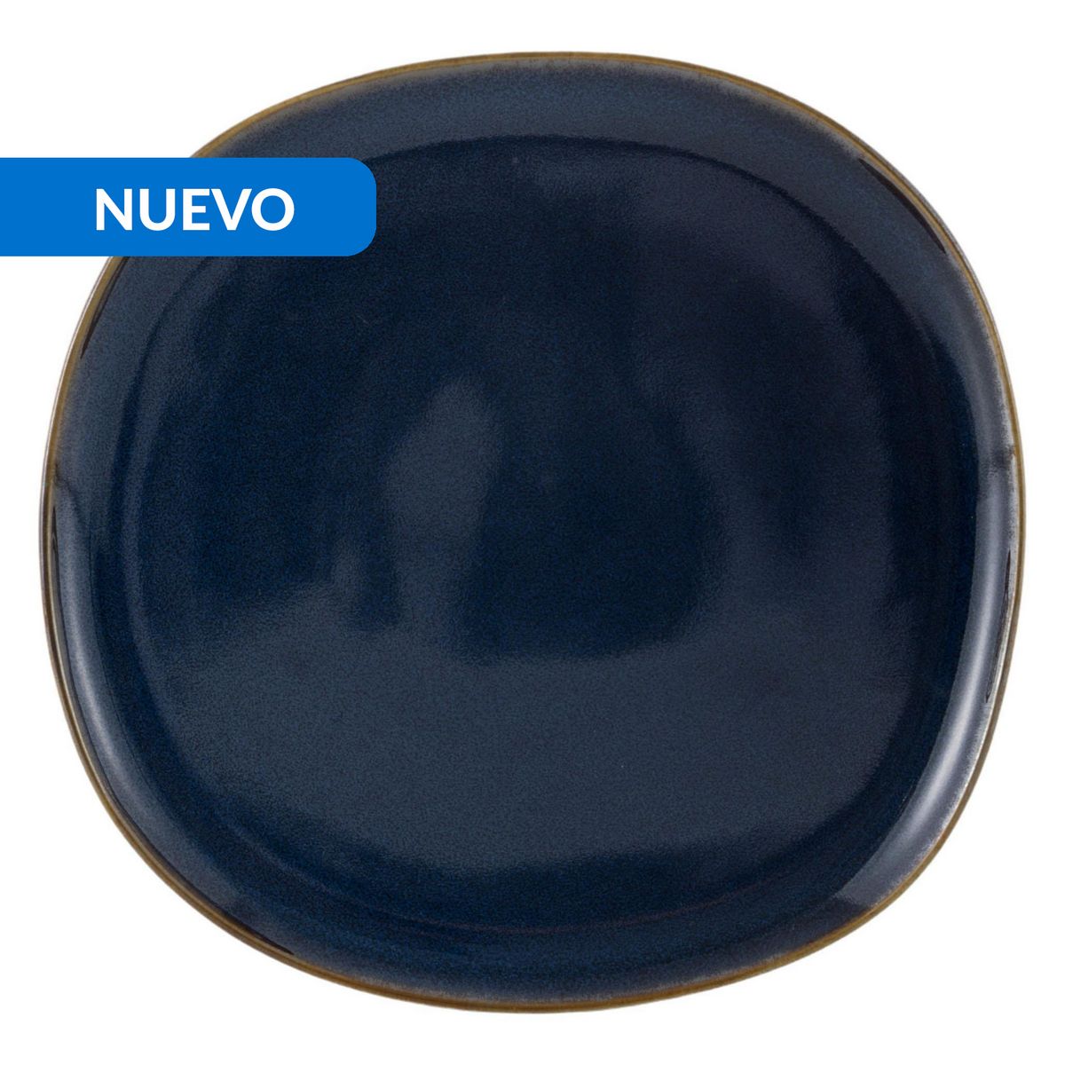 JUST HOME COLLECTION - Set Platos 20 cm 4 Piezas Cerámica Azul