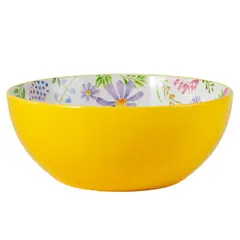 JUST HOME COLLECTION - Bowl ensalada 22,8 cm Flores amarillo