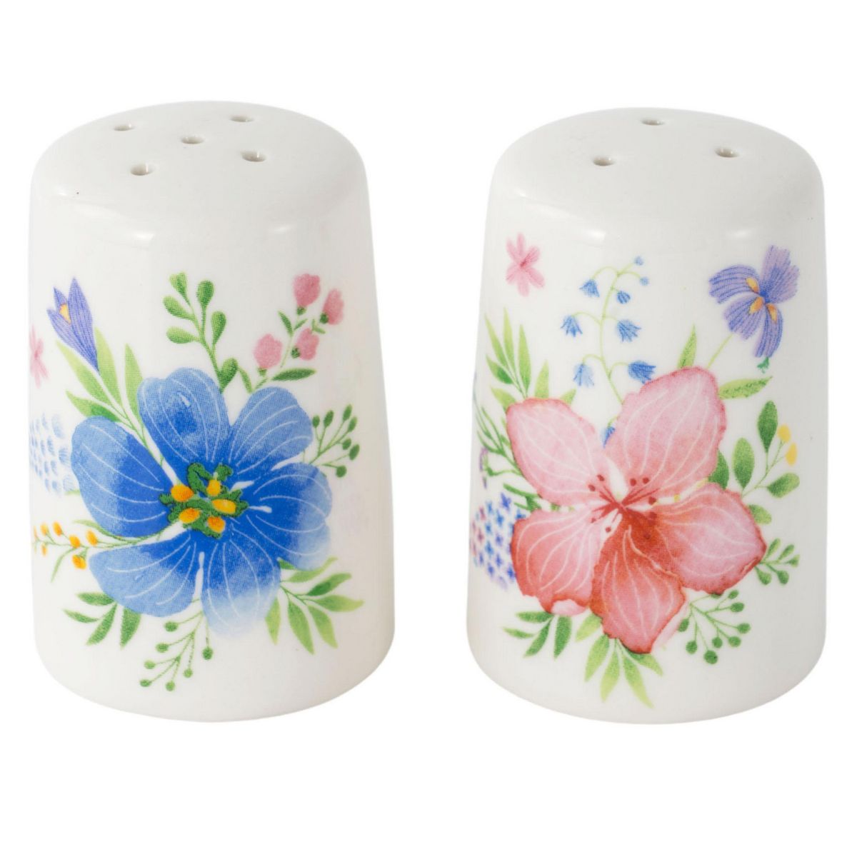 JUST HOME COLLECTION - Salero y Pimentero Cerámica Flores