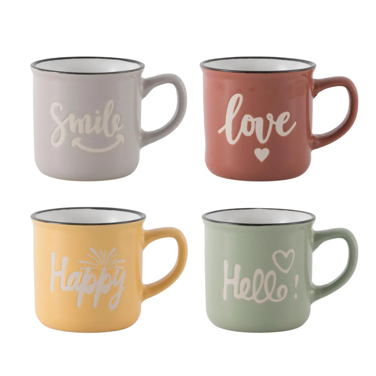 JUST HOME COLLECTION - Taza 300ml Cerámica Diseños Surtidos