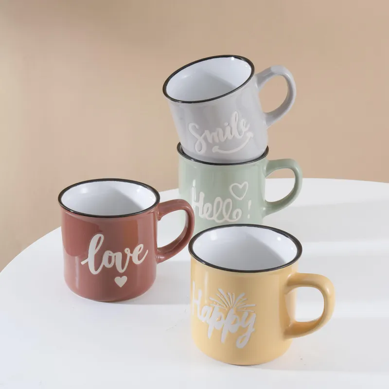 JUST HOME COLLECTION - Mug 300 ml Cerámica Palabras Multicolor