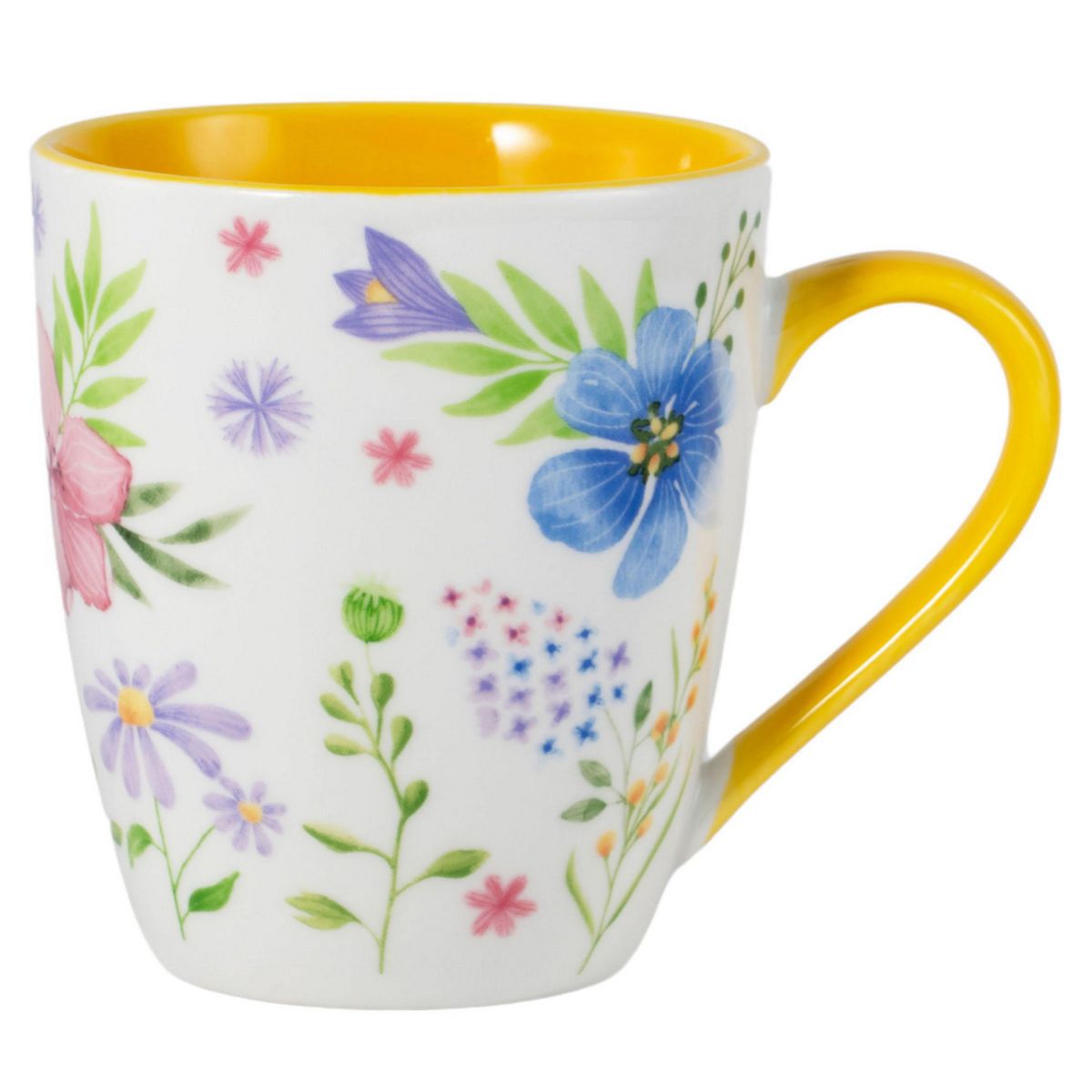 JUST HOME COLLECTION - Mug 350 ml Porcelana Flores Amarillo