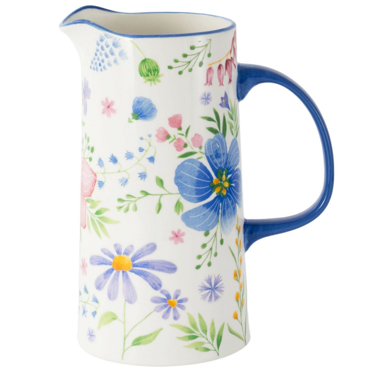 JUST HOME COLLECTION - Jarro de Cerámica 1630 ml Flores Multicolor