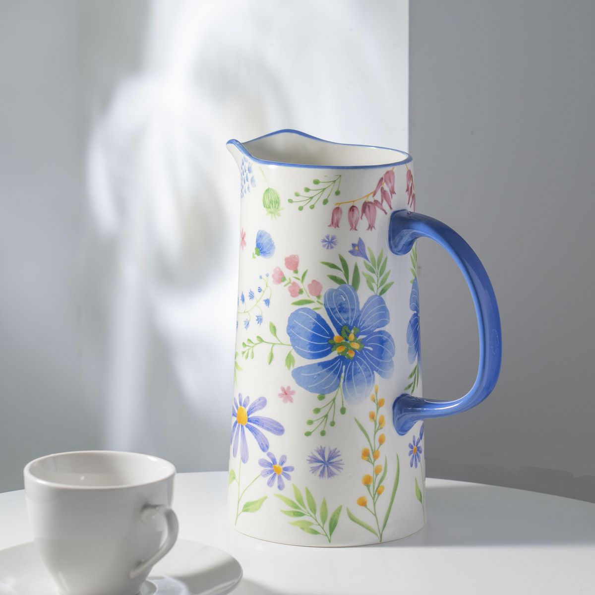 JUST HOME COLLECTION - Jarro de Cerámica 1630 ml Flores Multicolor