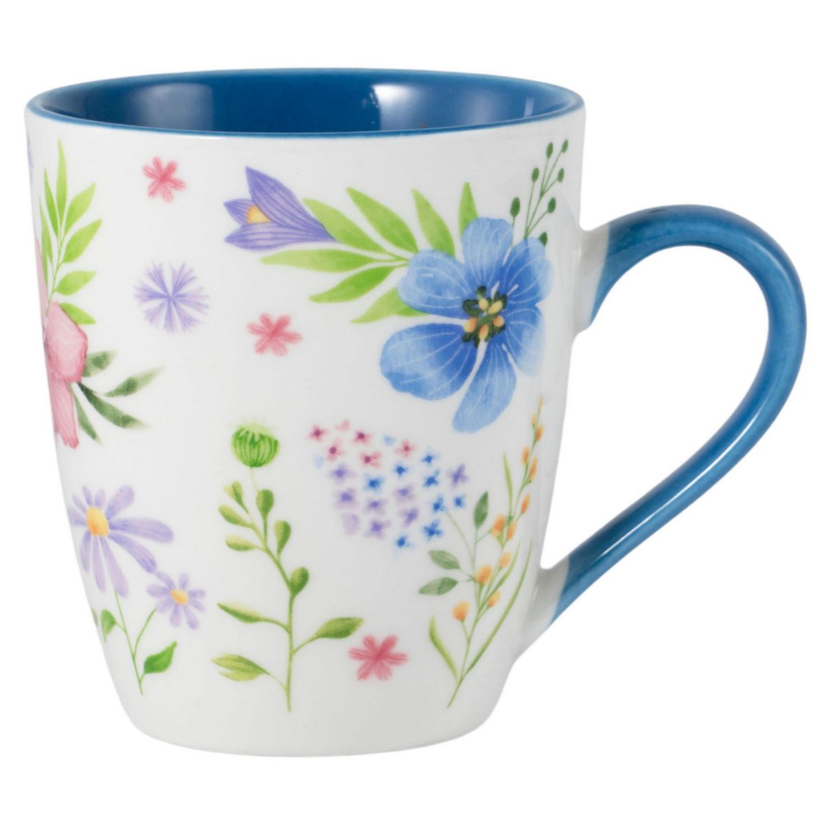 JUST HOME COLLECTION - Mug 350 ml Porcelana Flores Azul