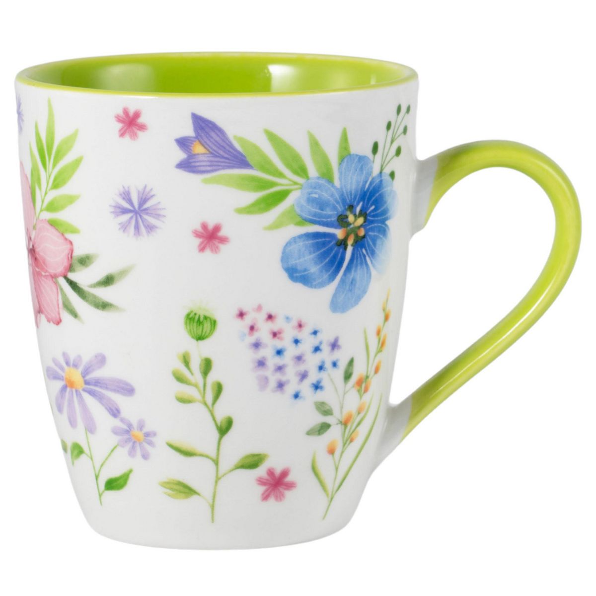 JUST HOME COLLECTION - Mug 350 ml Porcelana Flores Verde