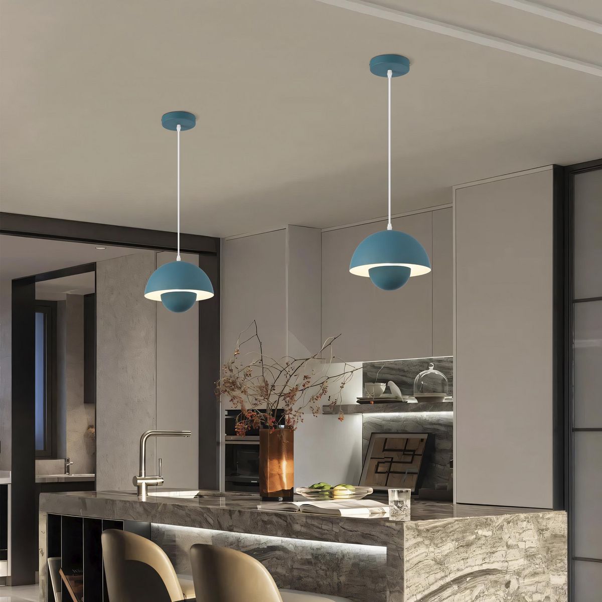 JUST HOME COLLECTION - Lámpara Colgante Pombal Negro 23cm