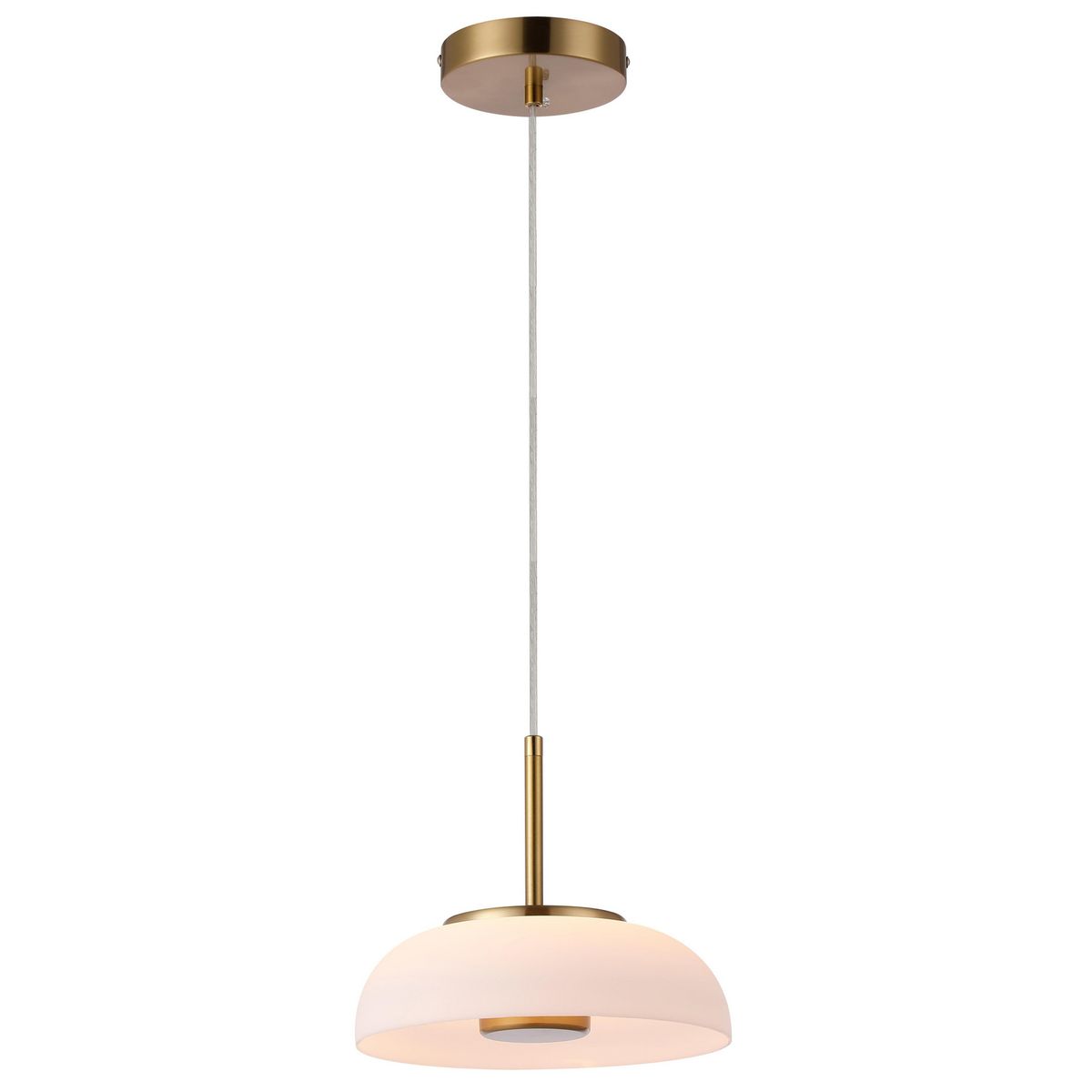 JUST HOME COLLECTION - Lampara Colgante Sintra Luz Led Blanco Dorado 23cm